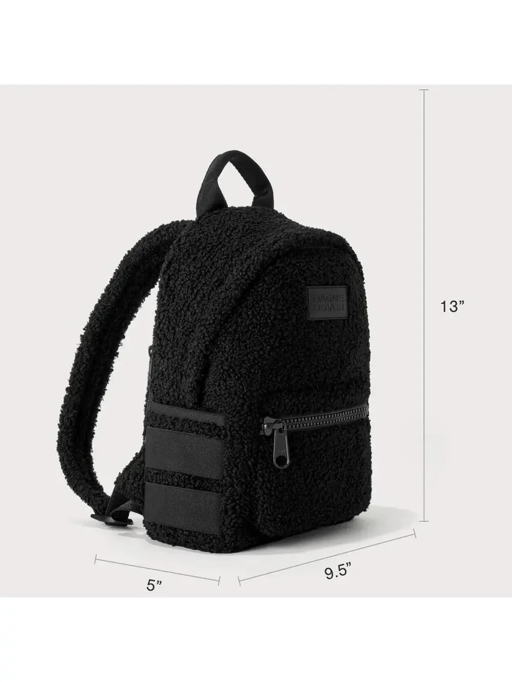 Dagne Dover Dakota Shearling Backpack Limited Edition - Onyx Black NEW Small